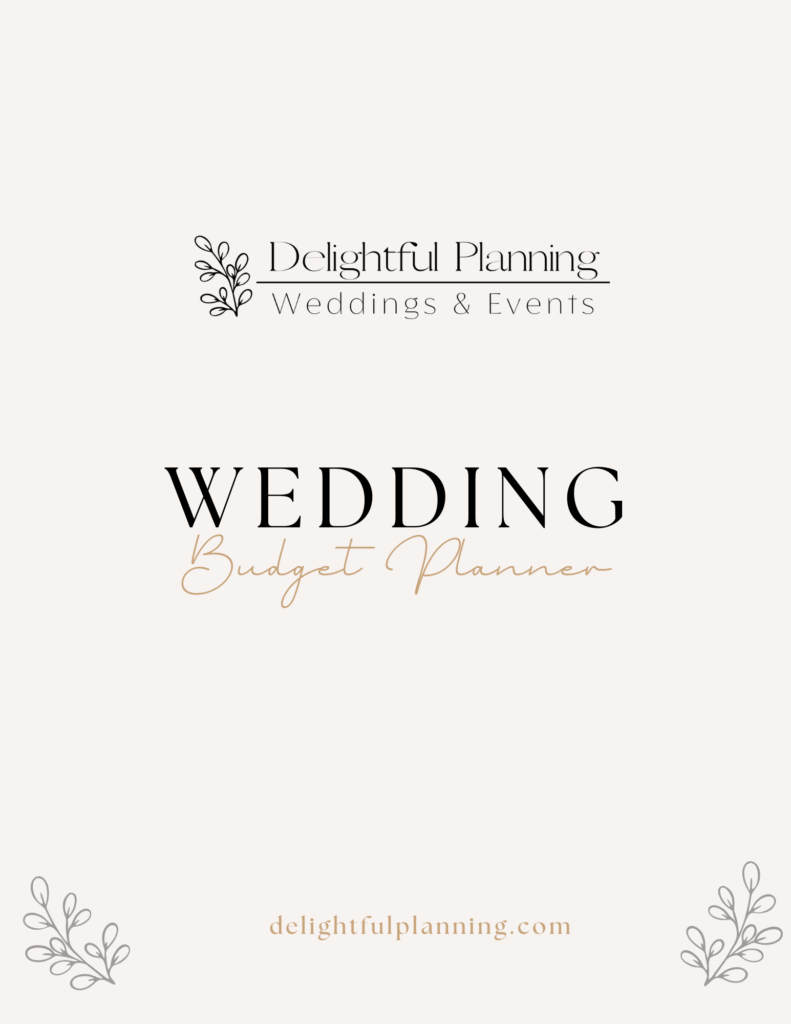 wedding budget template by Delightful Planning Florida