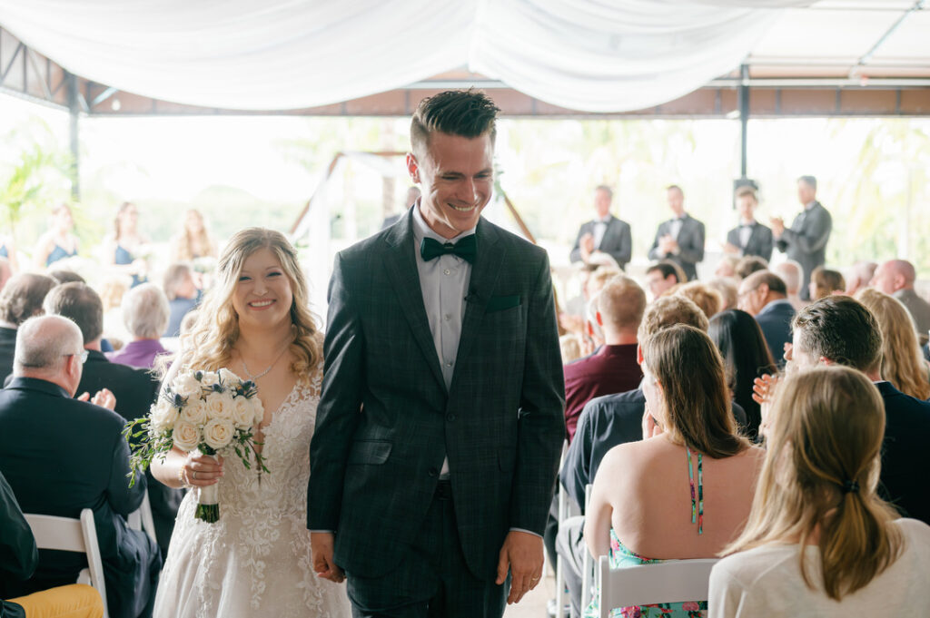 Central Florida wedding ceremony with wedding guests.