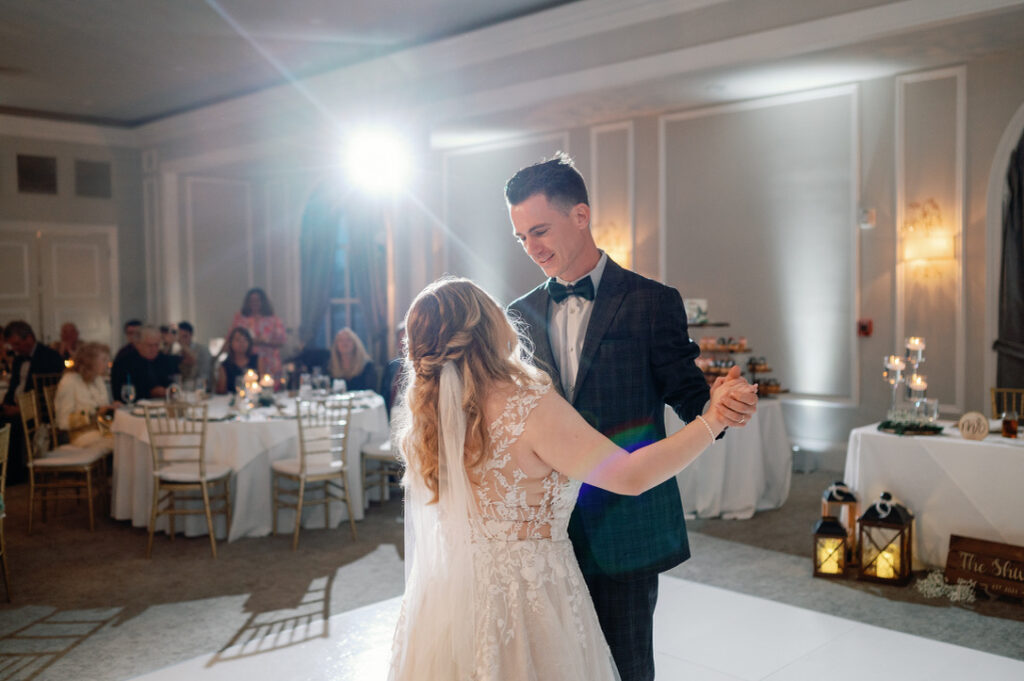Wedding guest list perfection at the wedding reception dance-floor.