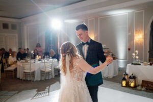 Wedding guest list perfection at the wedding reception dance-floor.