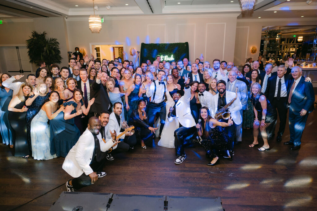 Group shot during reception at Pelican Club South Florida