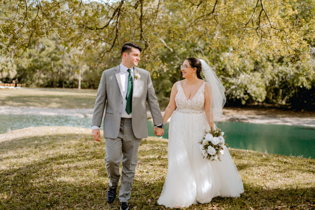 Wedding portraits at wedding venue