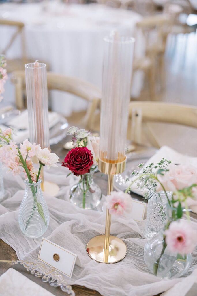 Sweetheart table wedding reception photography