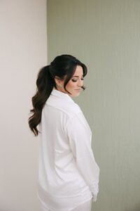 Getting ready the morning of wedding day