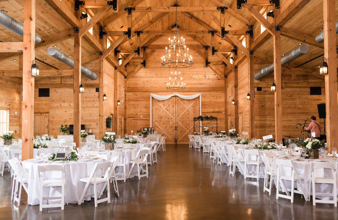 Wedding reception set up at Windy Hill Wedding and Event Venue Simpsonville, SC